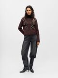 Product image thumbnail - AVEC BRODERIE CARDIGAN, Seal Brown | 4