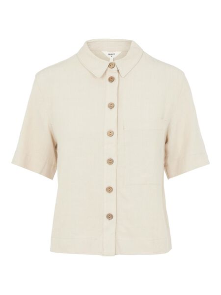 Object Collectors Item BUTTON-UP FRONT SHORT SLEEVED TOP, Sandshell, highres - 23035265_Sandshell_001.jpg