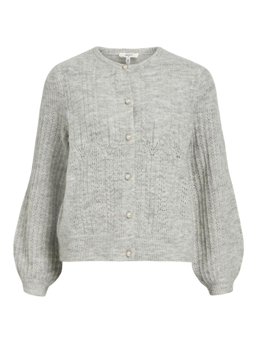 OBJECT ALPACA WOOL BLEND CARDIGAN, Light Grey Melange, highres - 23039648_LightGreyMelange_001.jpg
