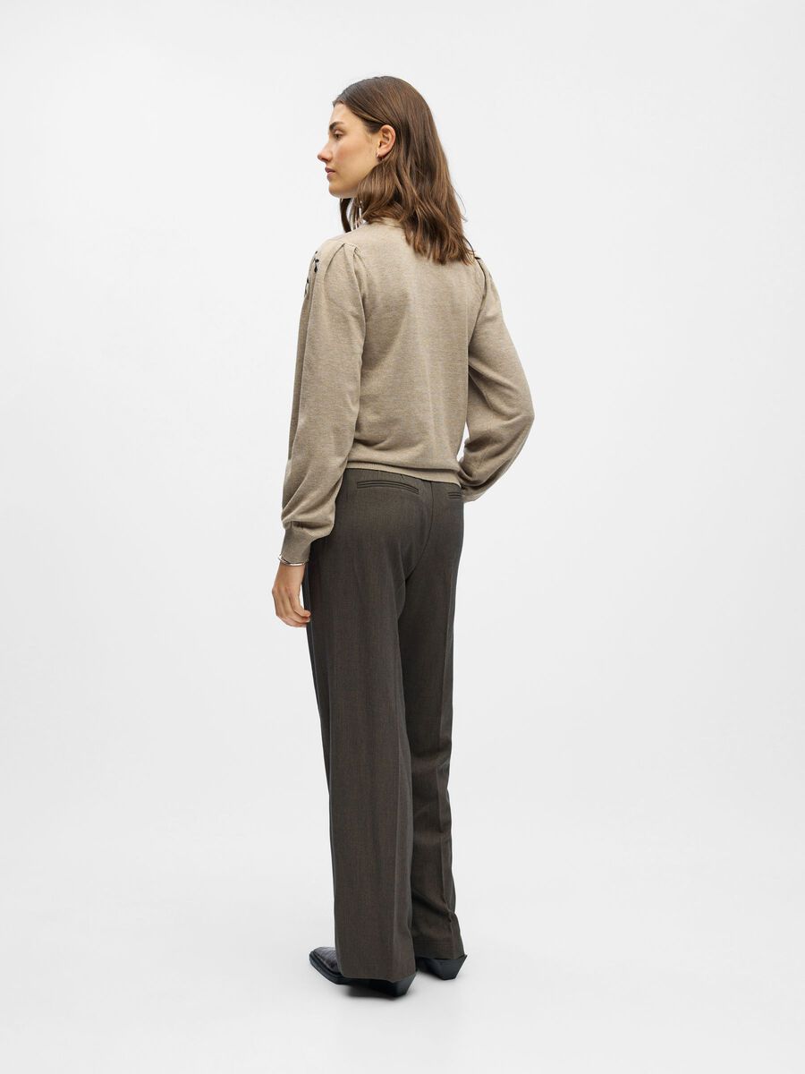 Product carousel image - OBJTHESS KNITTED PULLOVER, Fossil | 2