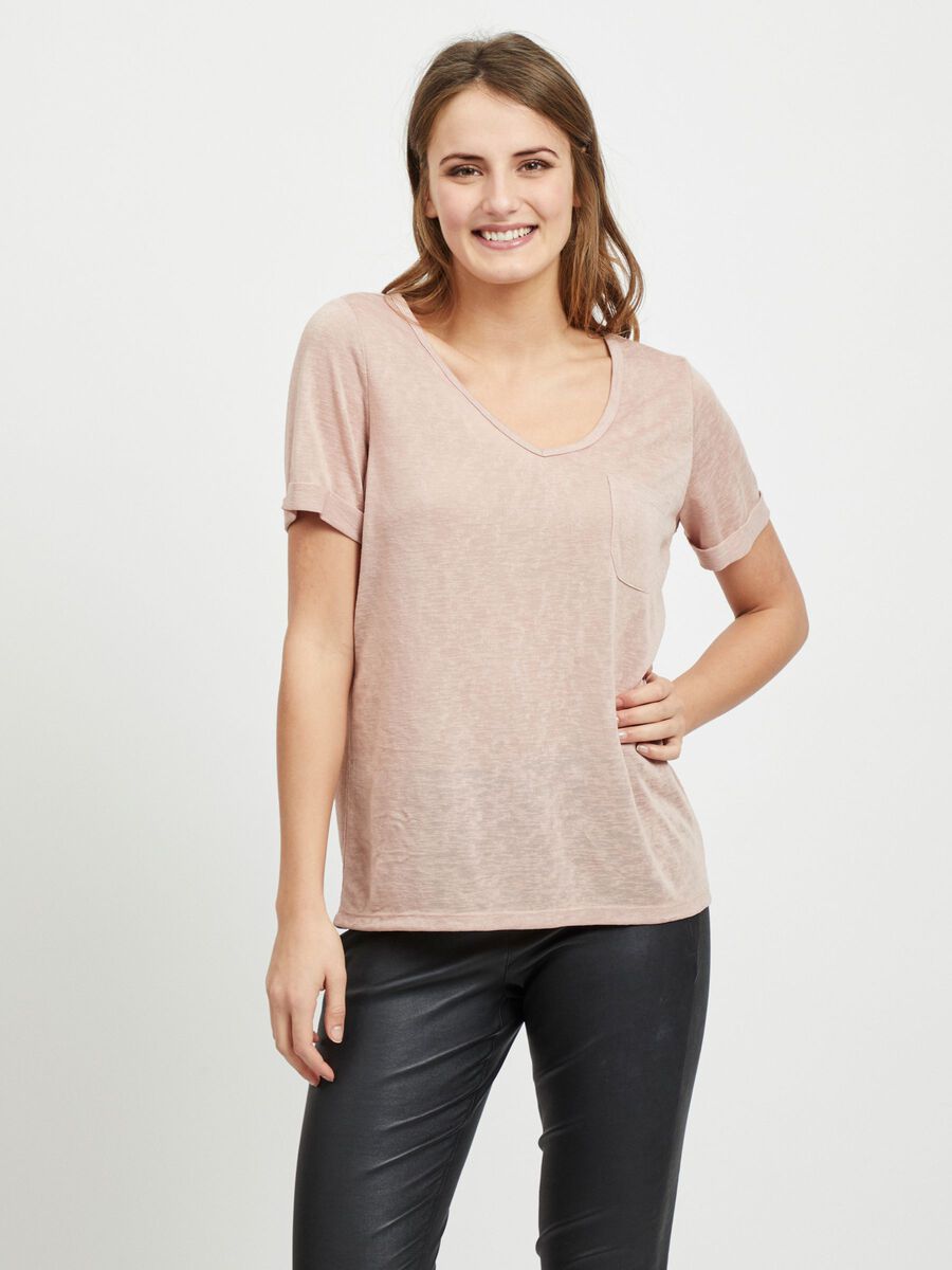 Carousel image - V-HALS T-SHIRT, Adobe Rose | 3