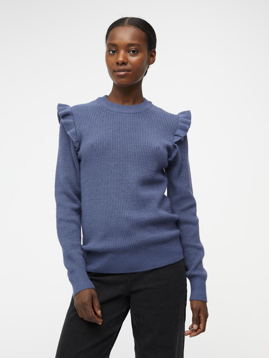 Object Collectors Item RUFFLED KNITTED PULLOVER, Bijou Blue, highres - 23039233_BijouBlue_951593_003.jpg
