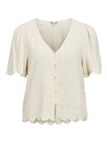 Product image thumbnail - D&Eacute;COLLET&Eacute; EN V BLOUSE, Sandshell | 1