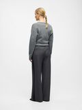 Product image thumbnail - OBJLISA PANTALON À JAMBE AMPLE, Medium Grey Melange | 3