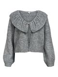 Product image thumbnail - STATEMENT KNITTED CARDIGAN, Medium Grey Melange | 1