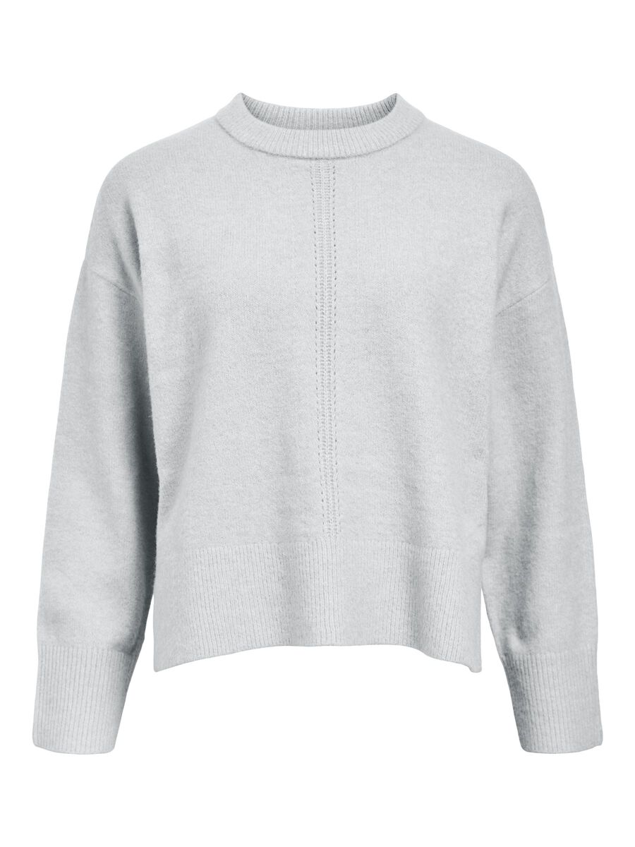 Carousel image - KNITTED PULLOVER, Light Grey Melange | 1