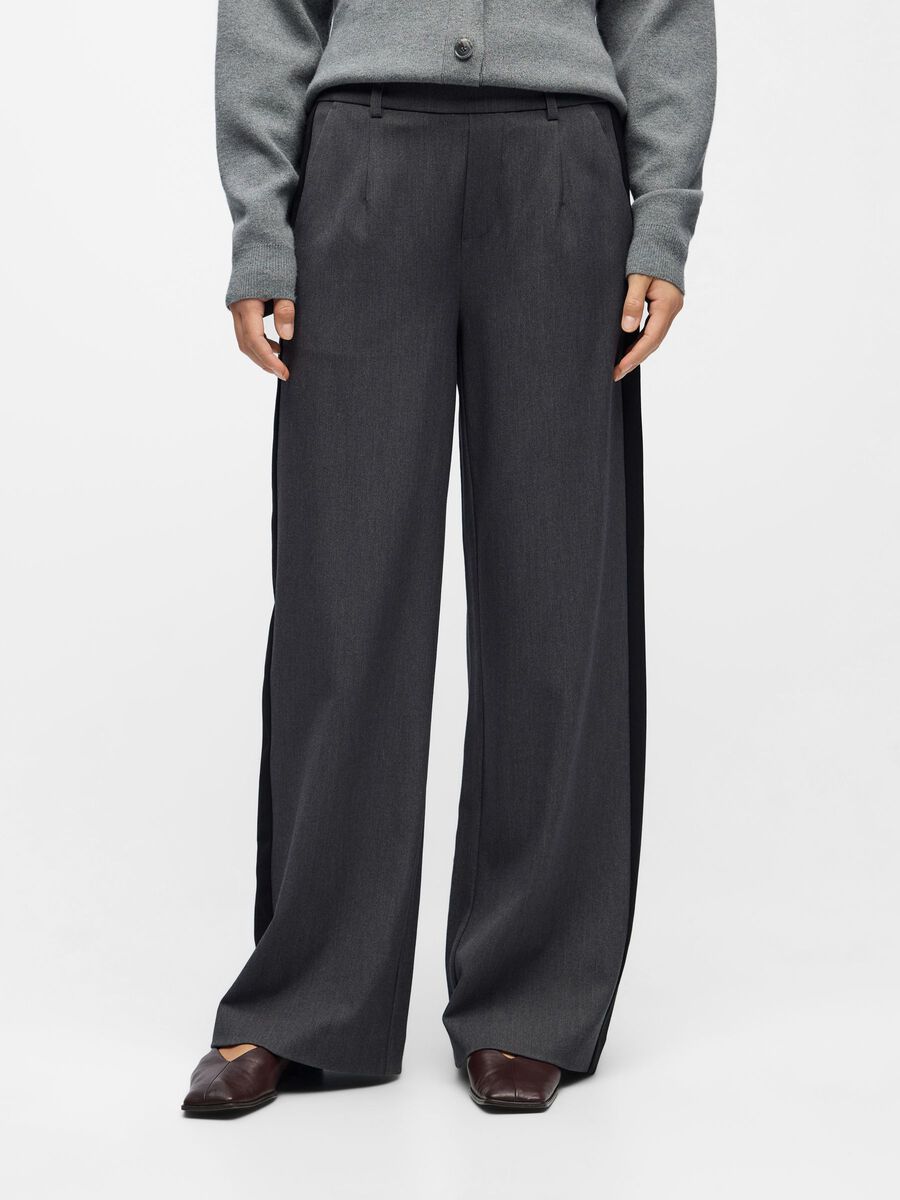 Product carousel image - OBJLISA HOSE MIT WEITEM BEIN, Medium Grey Melange | 1