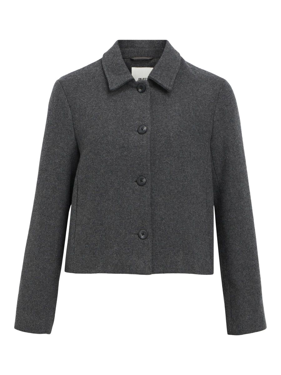 OBJECT SHORT JACKET, Dark Grey Melange, highres - 23045202_DarkGreyMelange_001.jpg