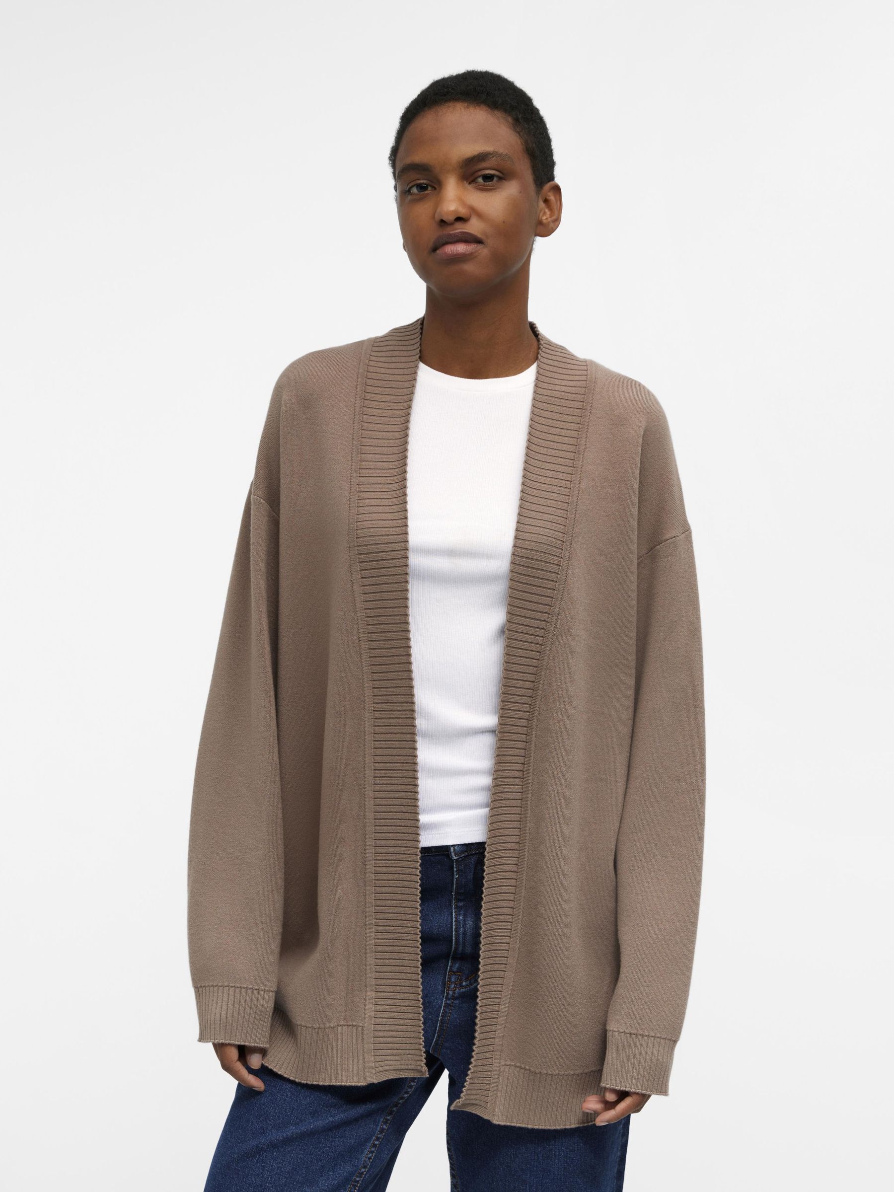 OPEN FRONT CARDIGAN Brown .OBJECT CI France