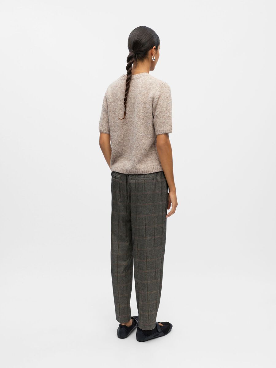 Product carousel image - SHORT SLEEVED KNITTED TOP, Humus | 2