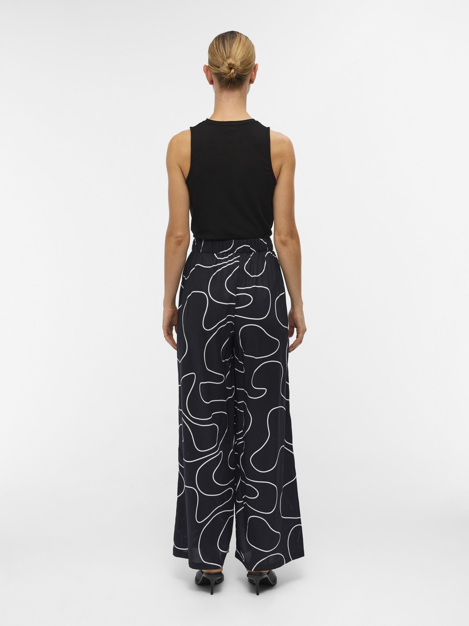 Black printed palazzo hot sale pants