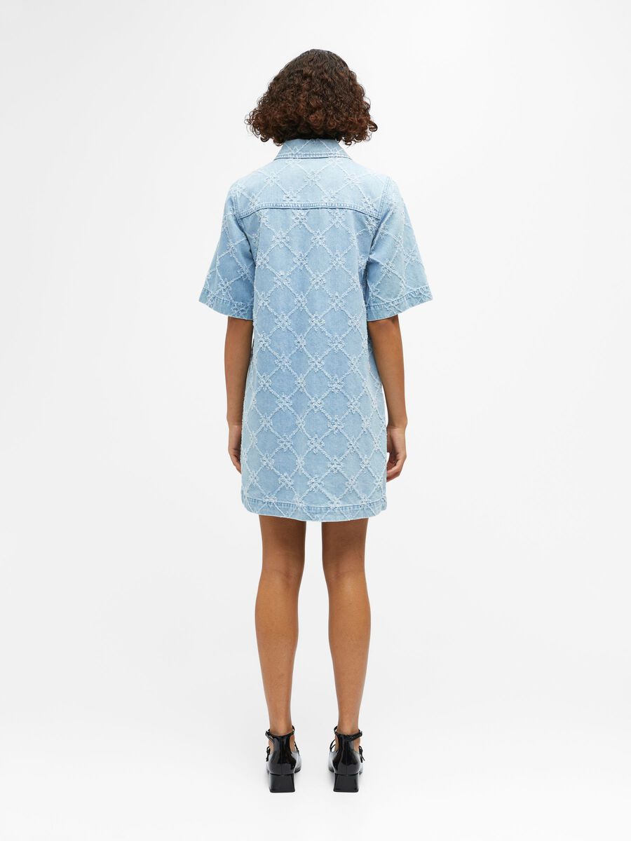 Product carousel image - DENIM MINI DRESS, Light Blue Denim | 2