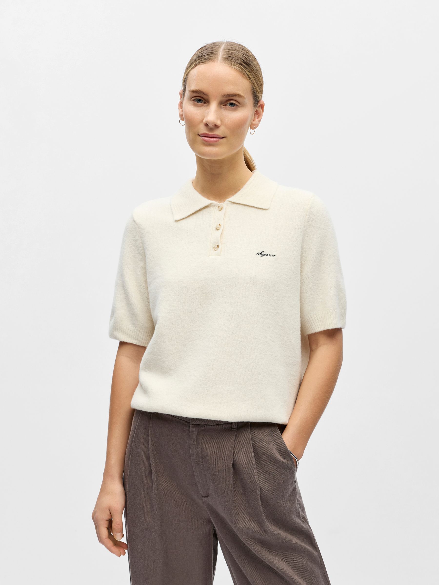 KNITTED POLO SHIRT | Grey | .OBJECT CI Denmark
