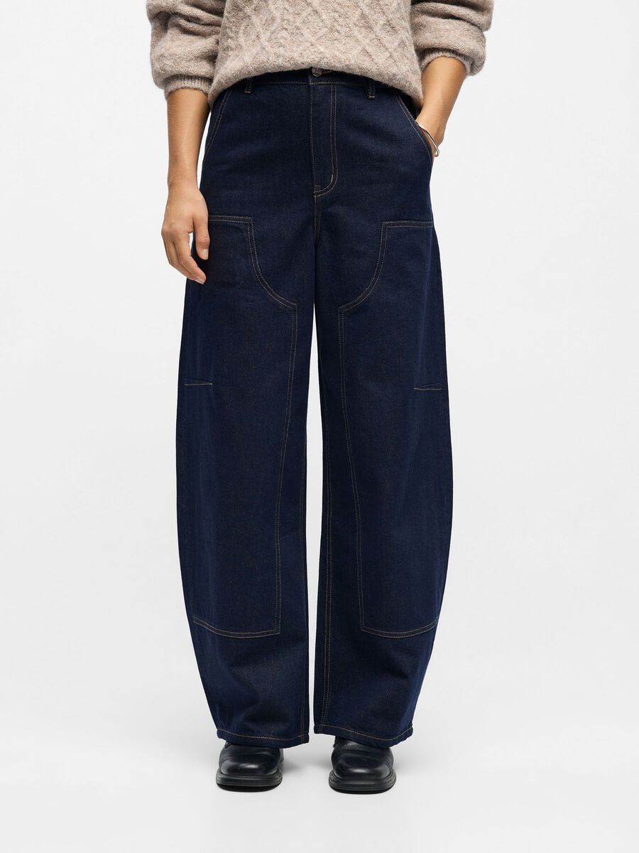 Product carousel image - BARREL FIT -FARKUT, Dark Denim | 1