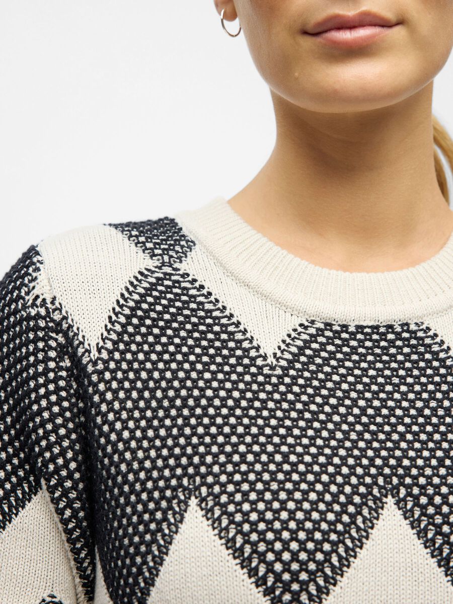 Carousel image - À MOTIF ROBE EN MAILLE, White Sand | 5