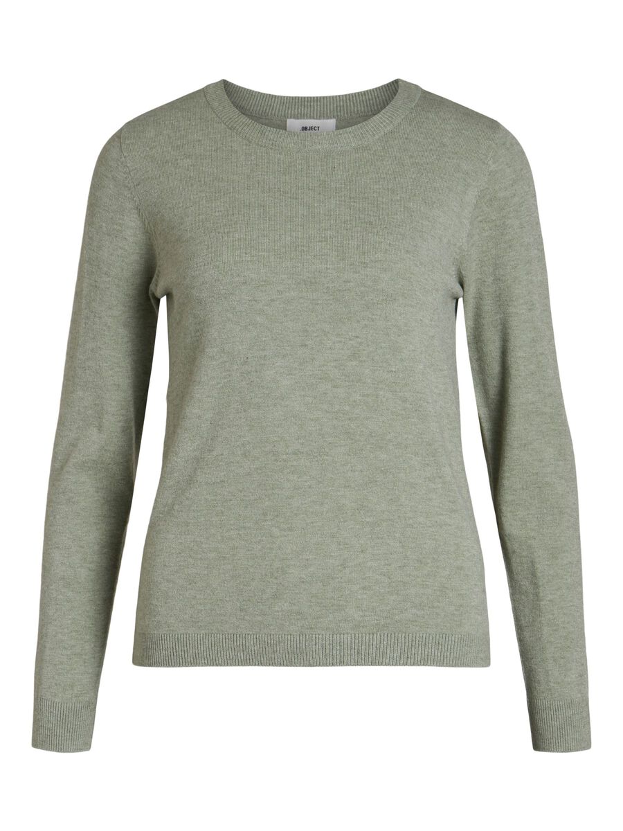 Object Collectors Item O-HALS STRIKKET PULLOVER, Seagrass, highres - 23034469_Seagrass_816478_001.jpg