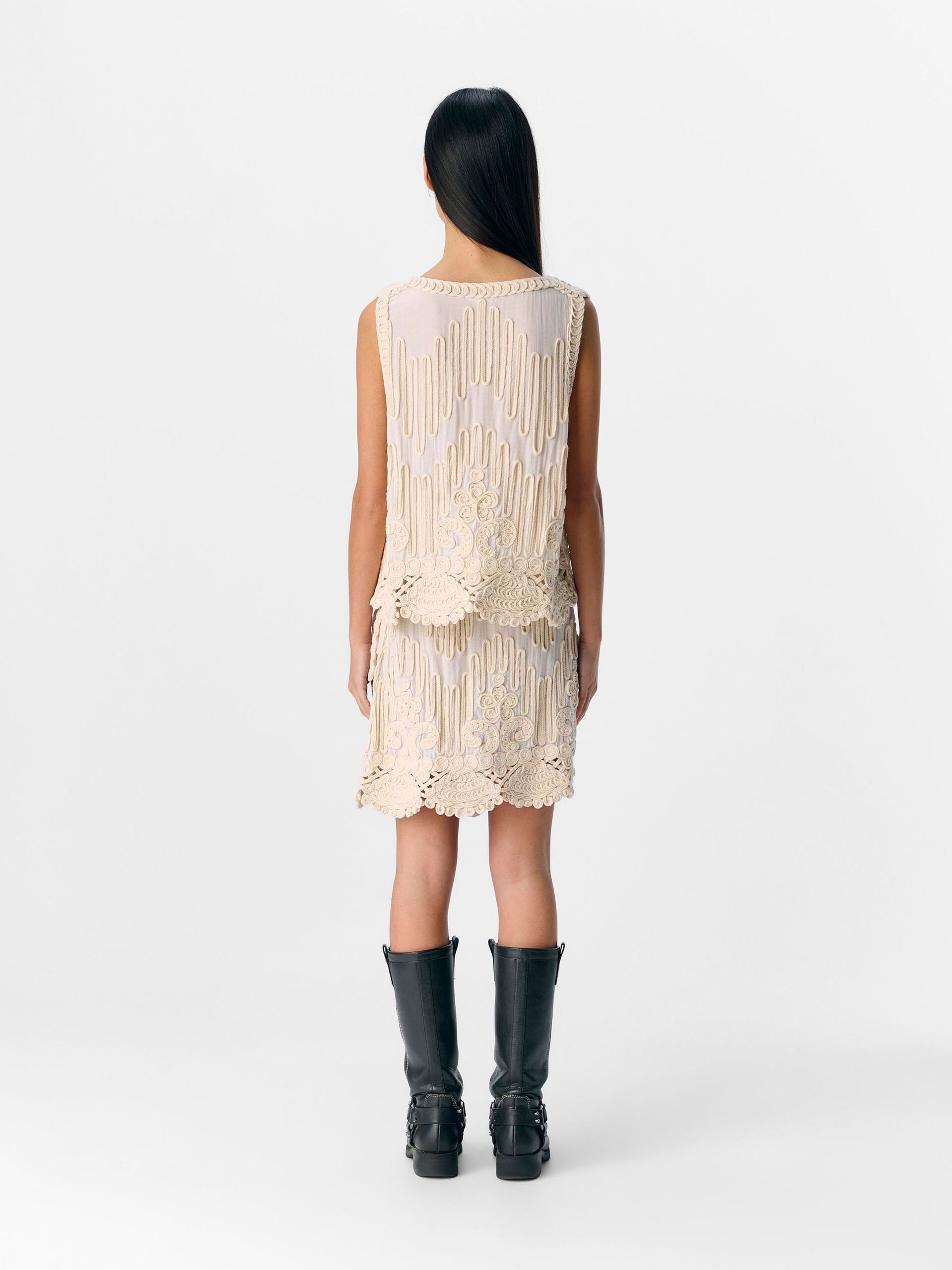 Carousel image - EMBROIDERED TOP, Sandshell | 3