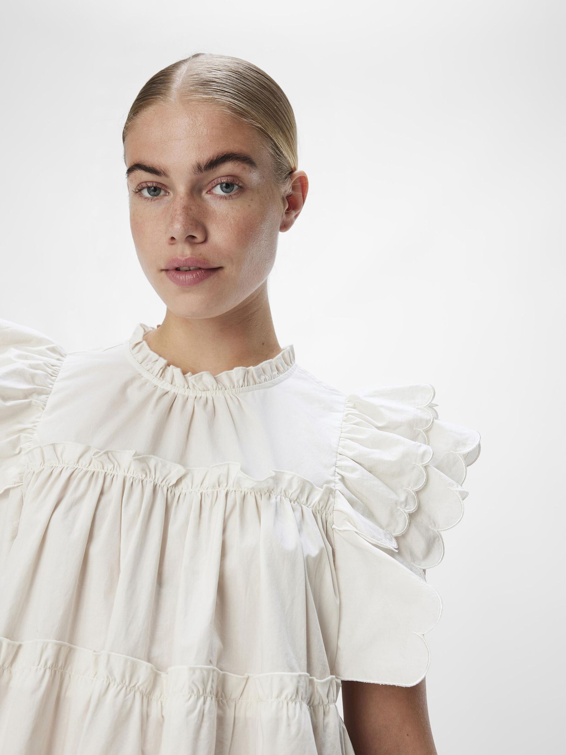 Carousel image - VESTIDO MINI, White Sand | 5
