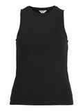 Object Collectors Item ROUND NECK SLEEVELESS TOP, Black, highres - 23034452_Black_001.jpg