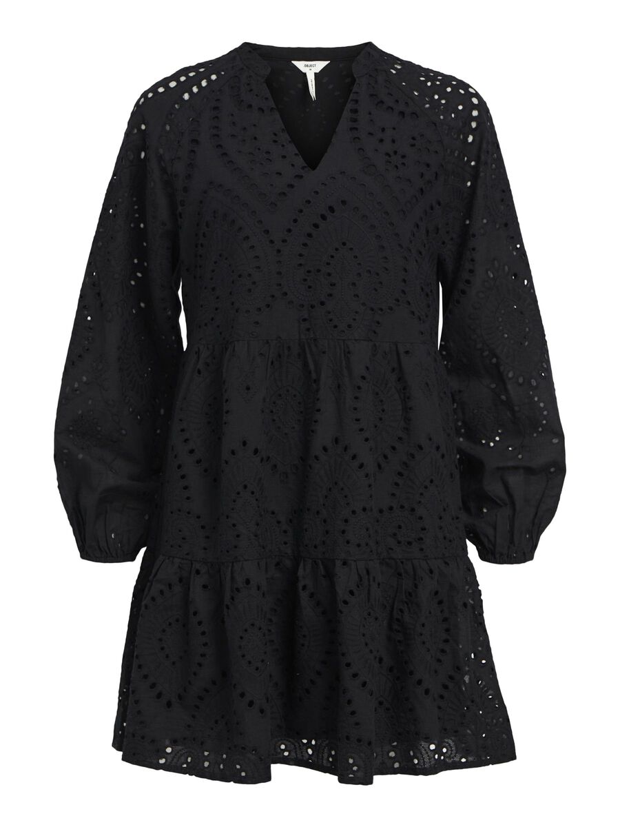 Object Collectors Item BRODERIE ANGLAISE MINI DRESS, Black, highres - 23044758_Black_001.jpg