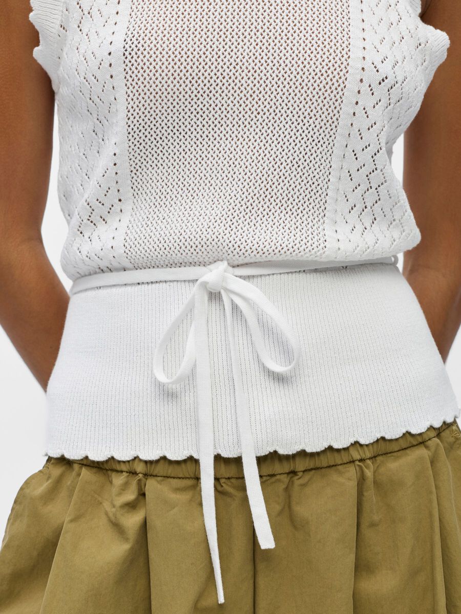 Carousel image - POINTELLE-STRIK TOP, White | 5