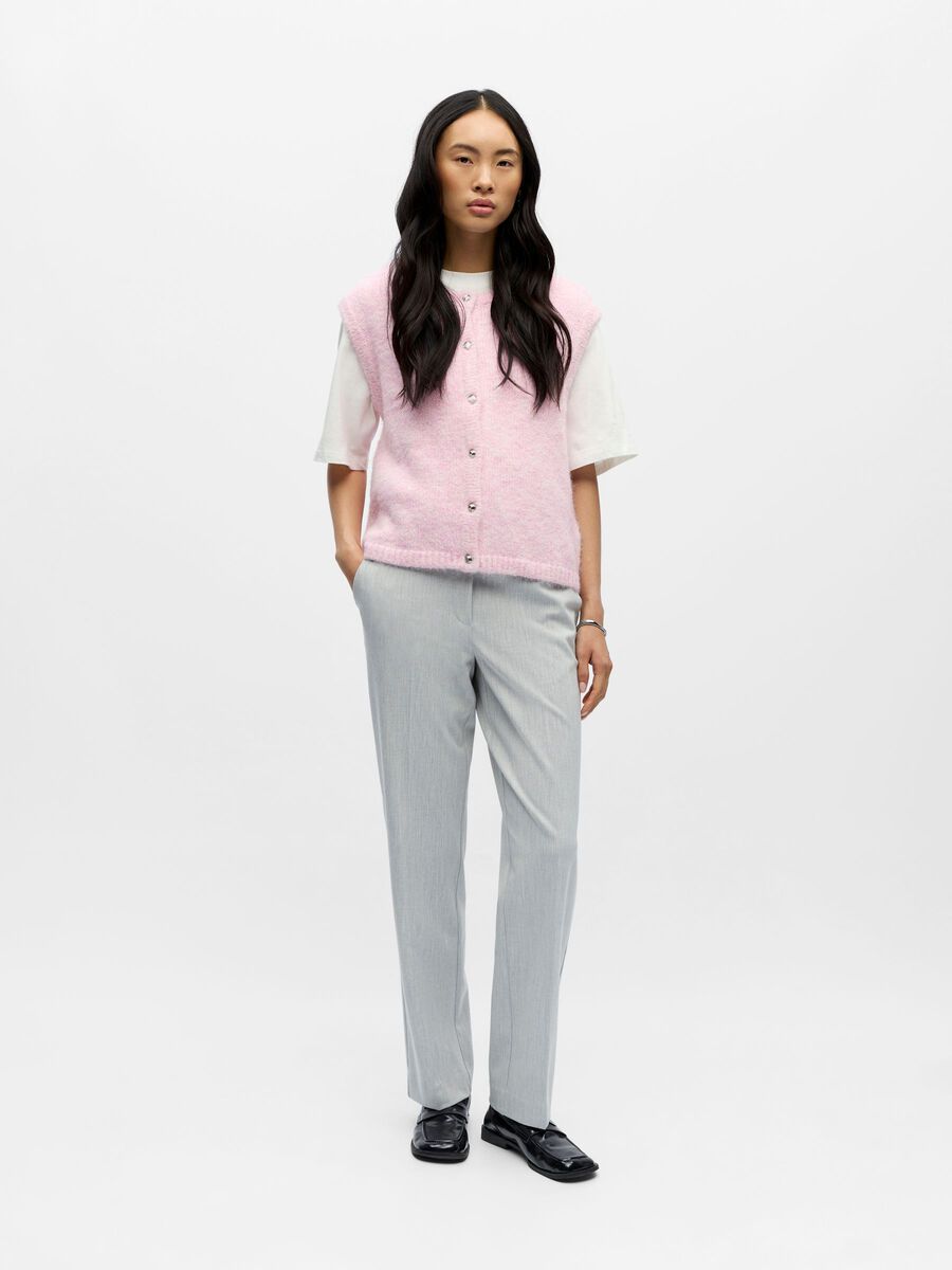 Carousel image - CAP SLEEVED KNITTED VEST, Pink Lady | 4