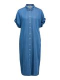 Product image thumbnail - &Agrave; MANCHES COURTES ROBE LONGUE, Medium Blue Denim | 1