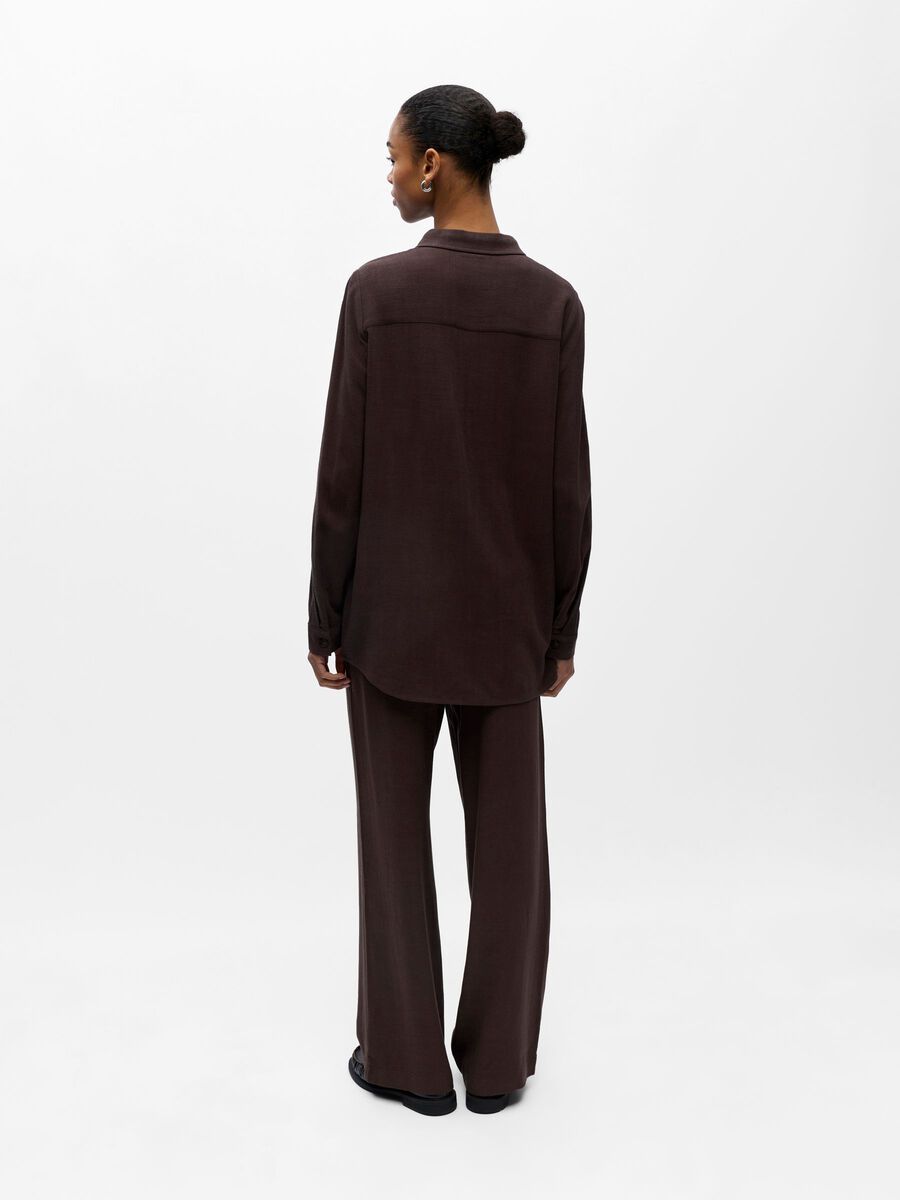 Product carousel image - EN LIN M&Eacute;LANG&Eacute; CHEMISE, Seal Brown | 2