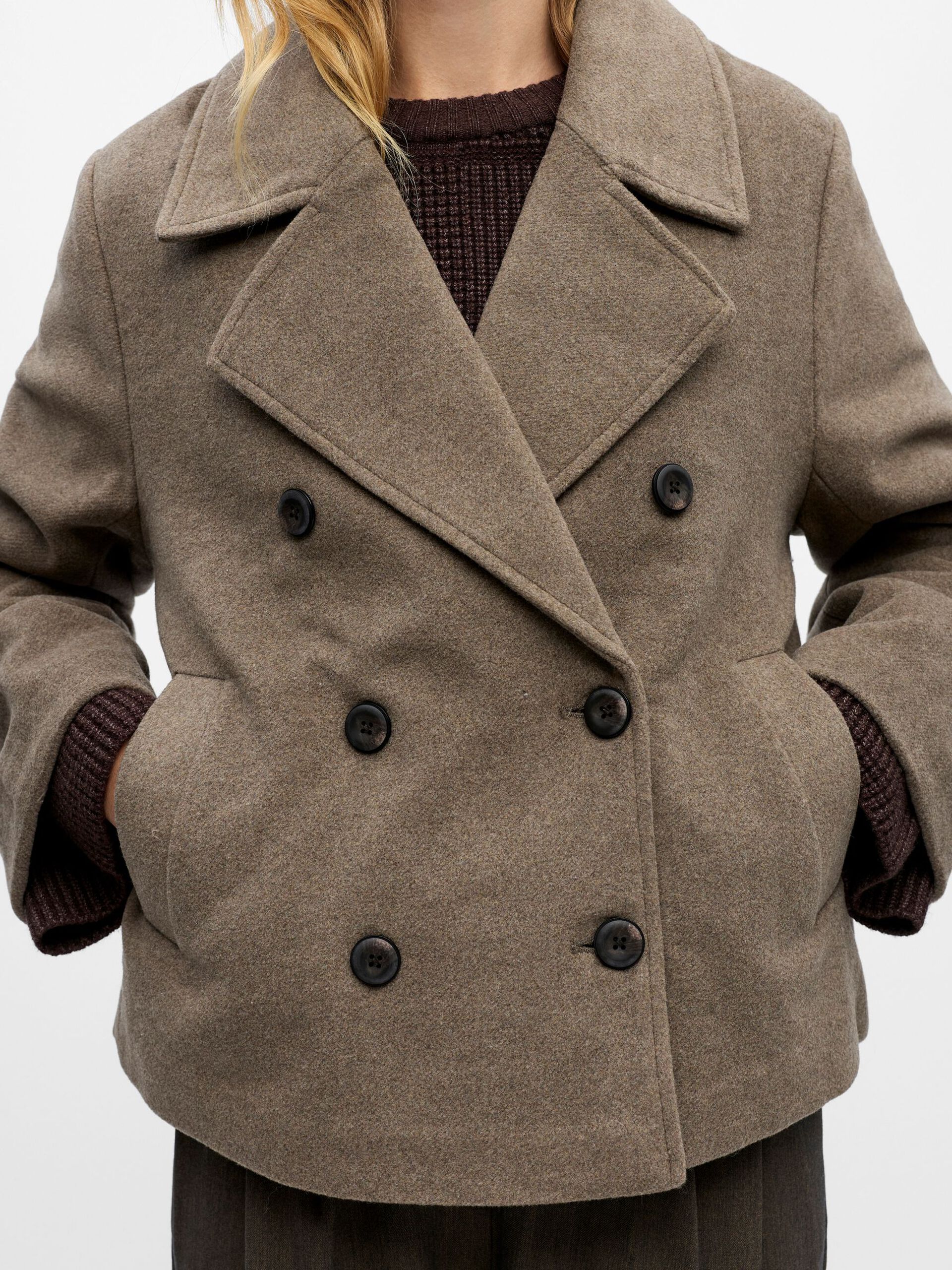 Carousel image - OBJKEILY SHORT JACKET, Morel | 5