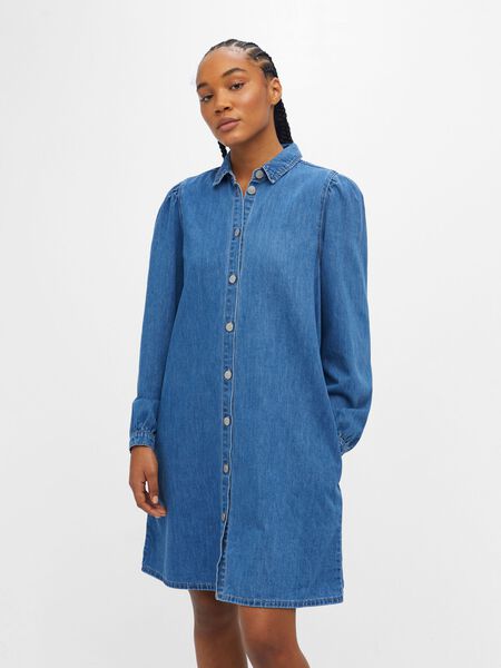 Object Collectors Item DENIM DRESS, Medium Blue Denim, highres - 23041148_MediumBlueDenim_003.jpg