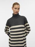 Product image thumbnail - OBJRAY STICKAD KLÄNNING, Dark Grey Melange | 5