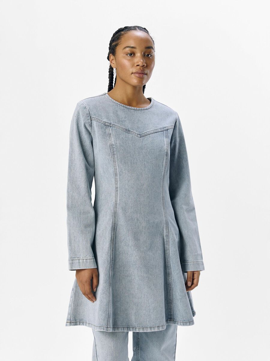 OBJECT MINI DENIM DRESS, Light Blue Denim, highres - 23046102_LightBlueDenim_003.jpg