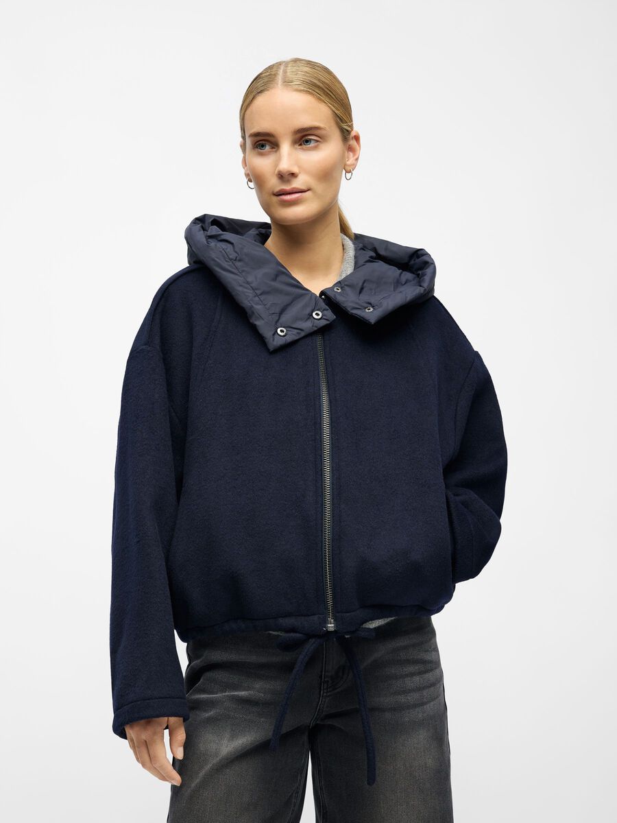 Product carousel image - WOOL BOMBER JACKET, Sky Captain | 1