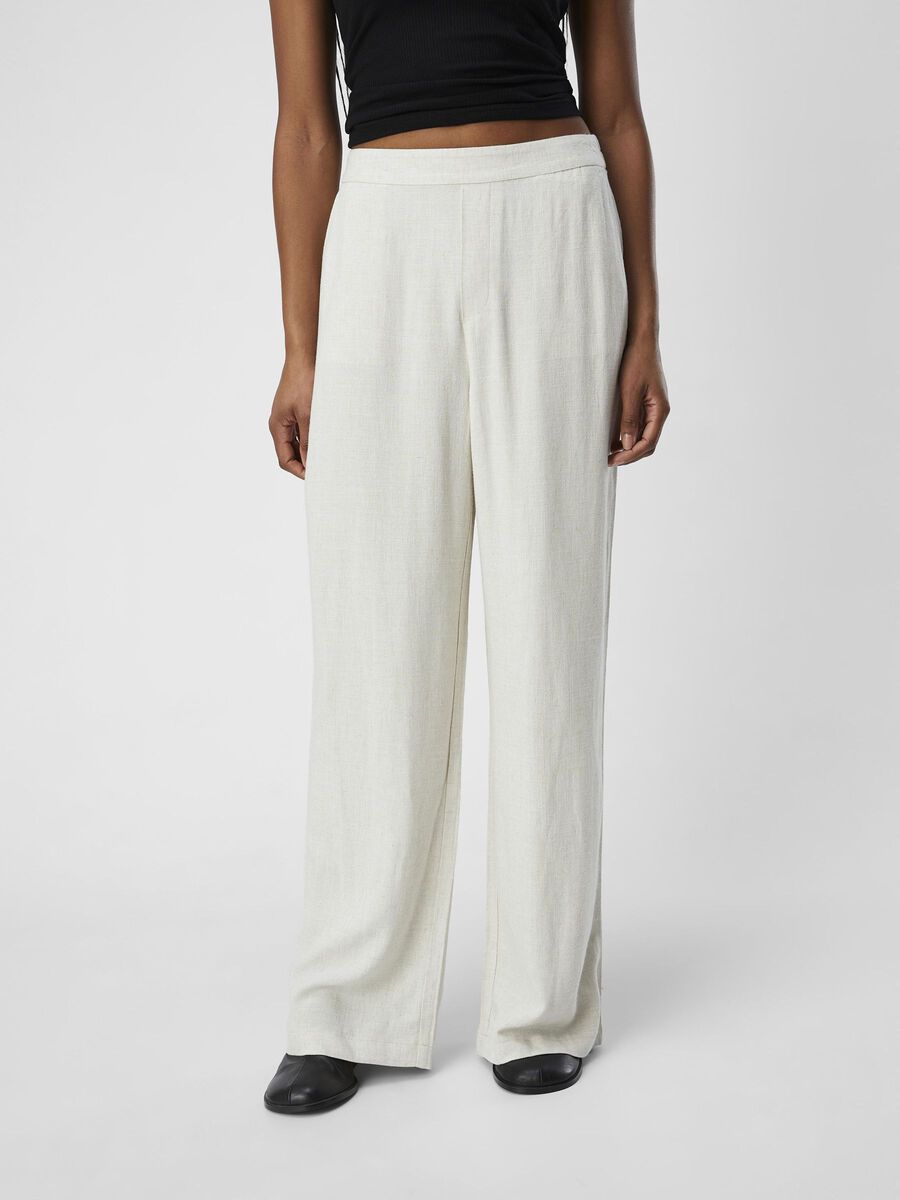 OBJECT LINEN WIDE-LEG TROUSERS, Sandshell, highres - 23040671_Sandshell_003.jpg