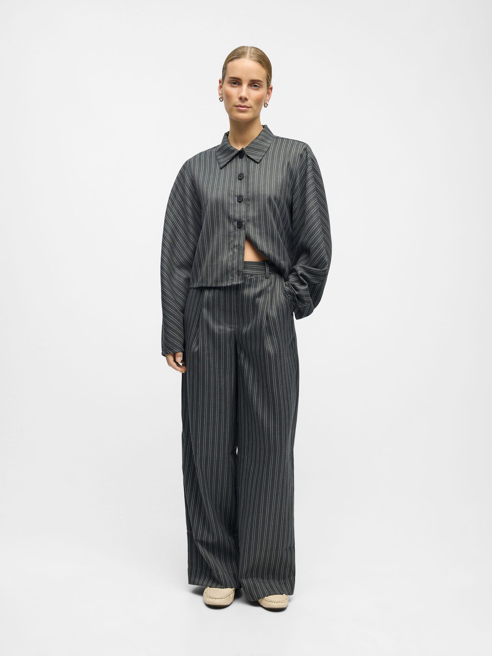 Carousel image - WIDE LEG TROUSERS, Ultimate Grey | 4