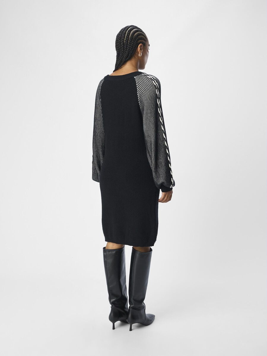 OBJECT KNITTED MINI DRESS, Black, highres - 23045235_Black_1142984_004.jpg