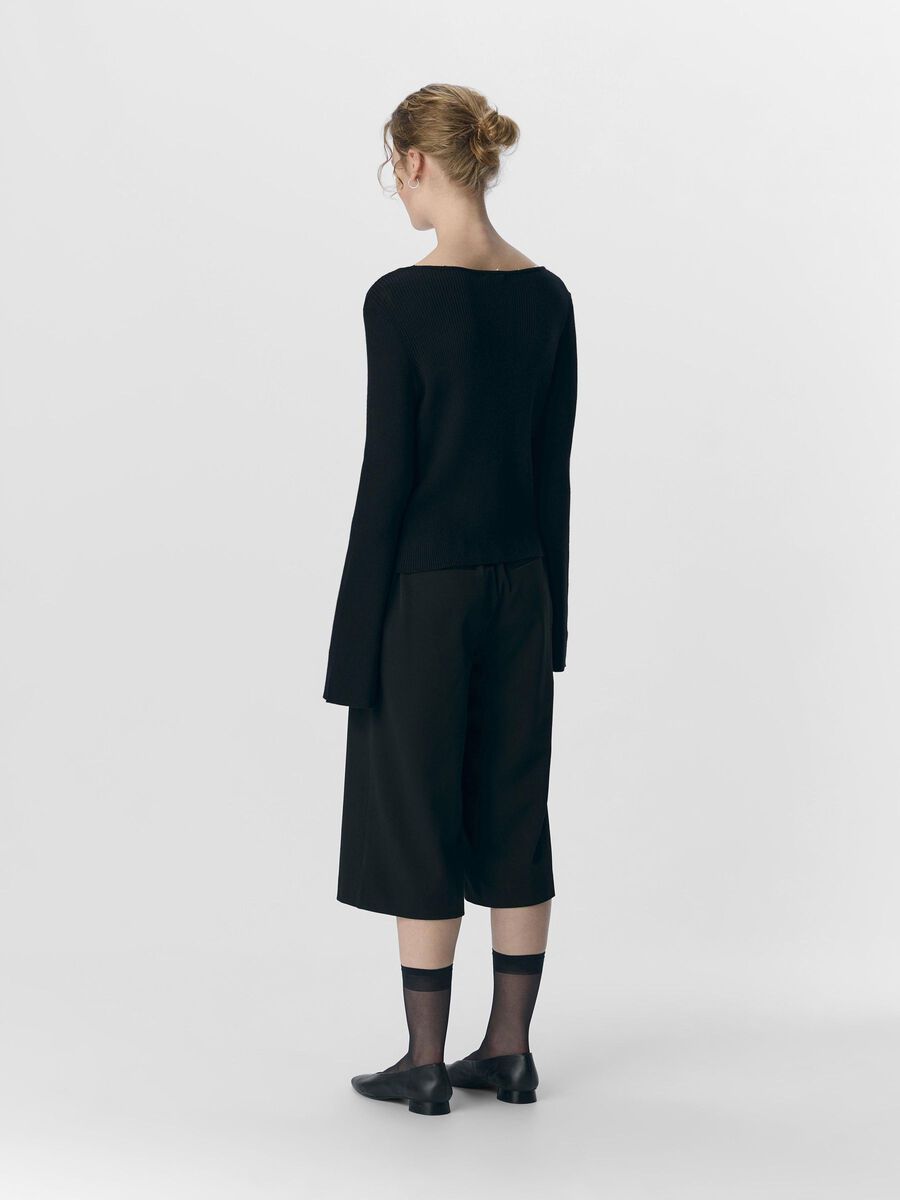 OBJECT LIGHTWEIGHT KNITTED CARDIGAN, Black, highres - 23046073_Black_004.jpg