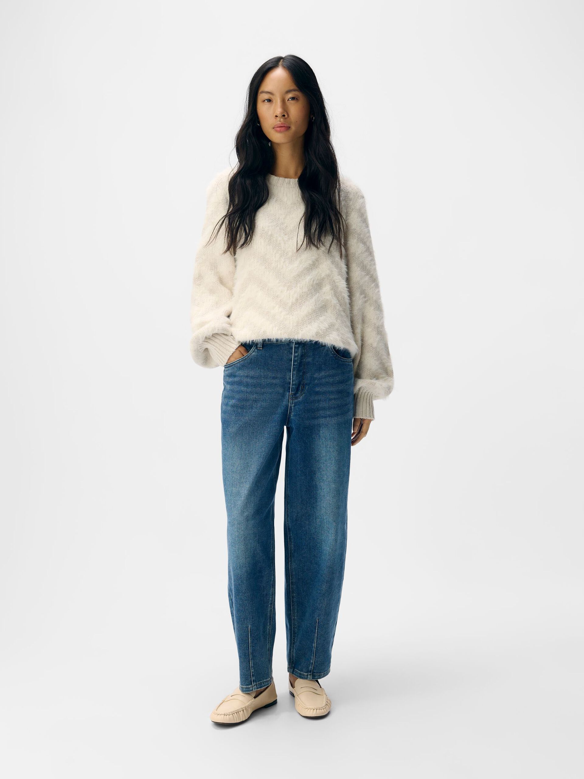 Carousel image - BARREL FIT JEANS, Medium Blue Denim | 4