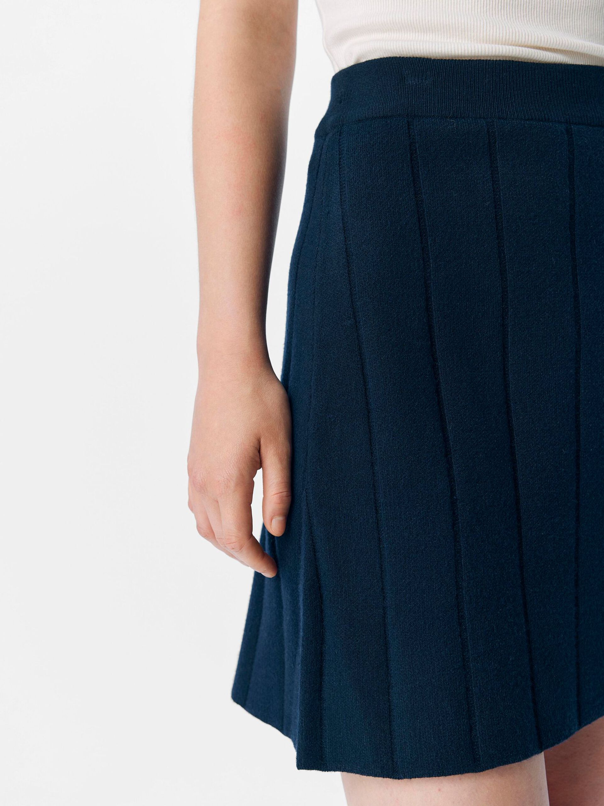 Carousel image - KNITTED MINI SKIRT, Sky Captain | 5