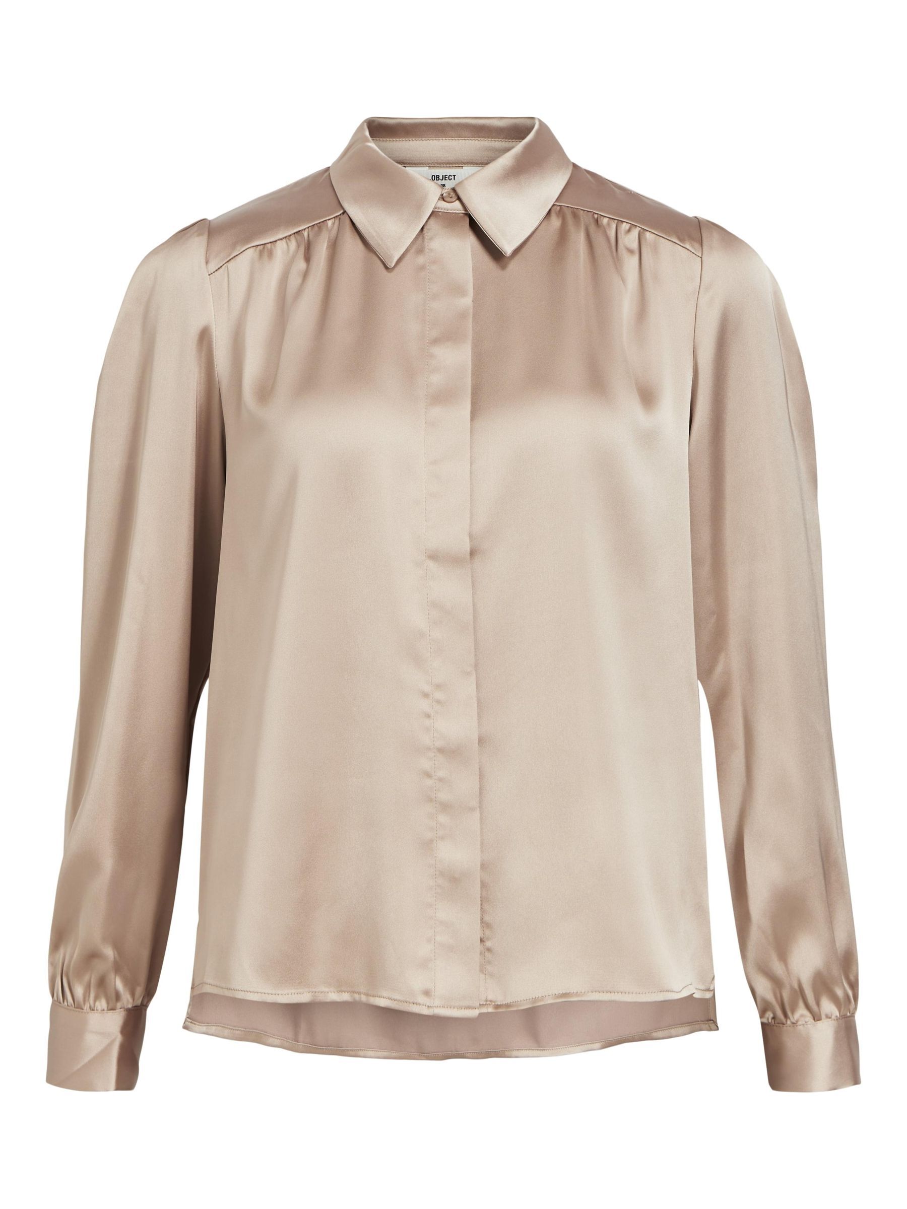 Chemise satin marron on sale
