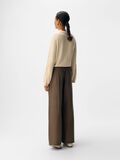 Product image thumbnail - À TAILLE HAUTE PANTALON À JAMBE AMPLE, Morel | 3