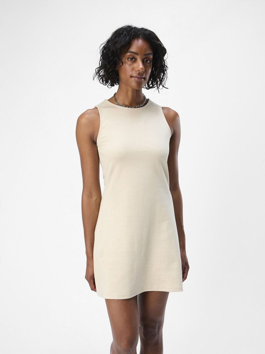 OBJECT SLEEVELESS MINI DRESS, Sandshell, highres - 23045890_Sandshell_003.jpg
