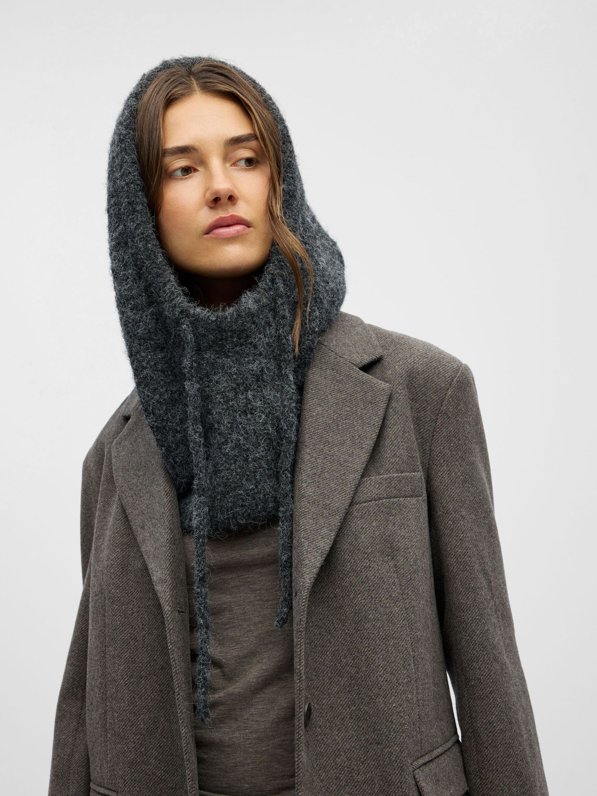 Carousel image - OBJMILU BALACLAVA, Dark Grey Melange | 3