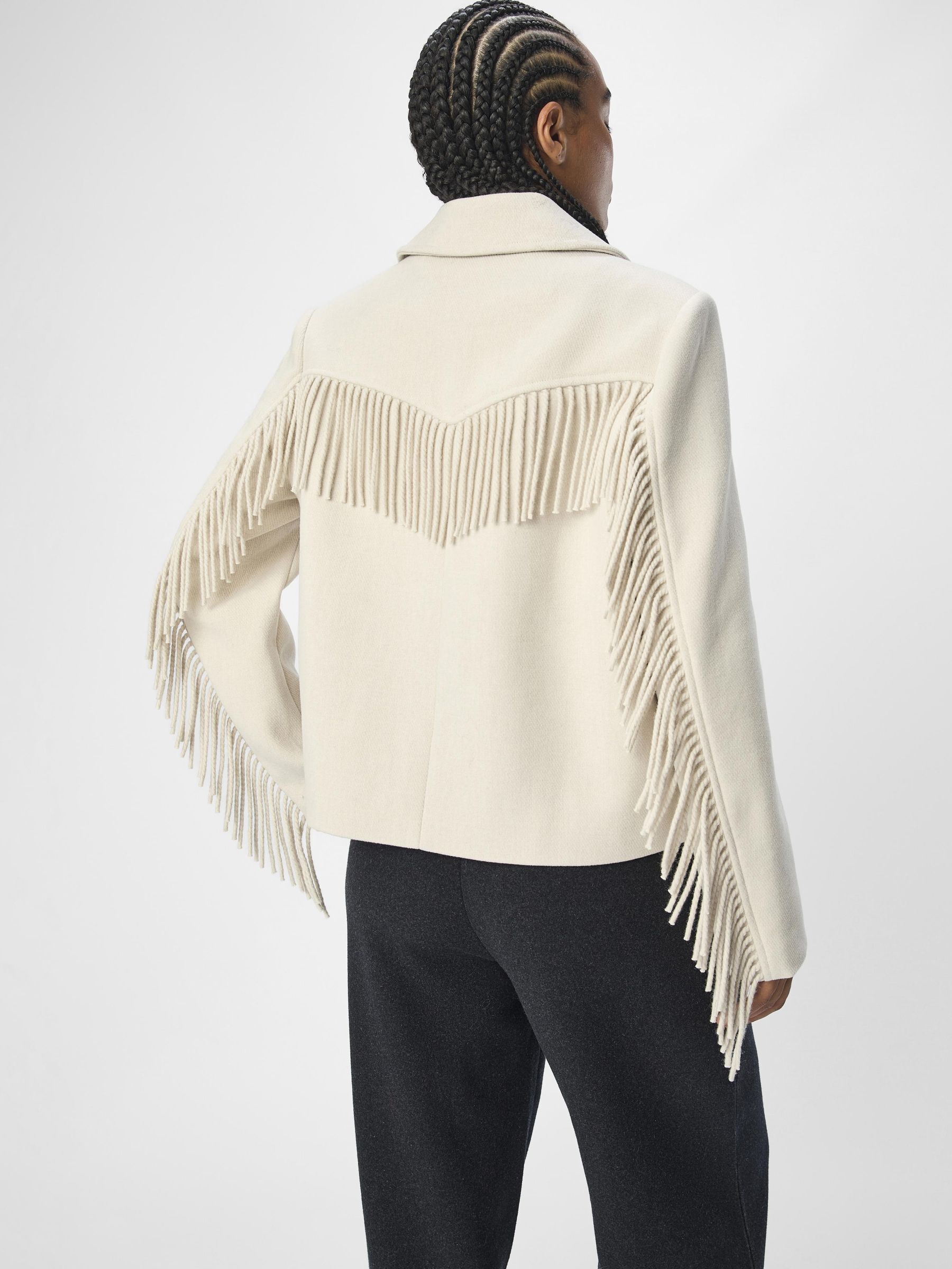 Topshop fringe jacket cheap