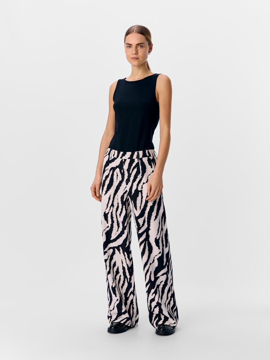 OBJECT LEOPARD PRINT WIDE-LEG TROUSERS, Sandshell, highres - 23046226_Sandshell_1208919_005.jpg