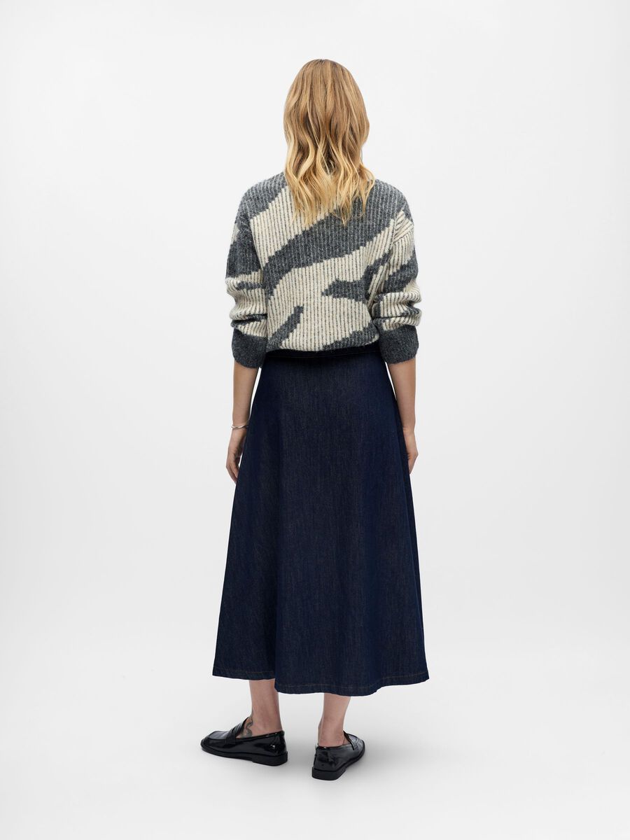 Carousel image - DENIM MAKSISKJØRT, Dark Denim | 2