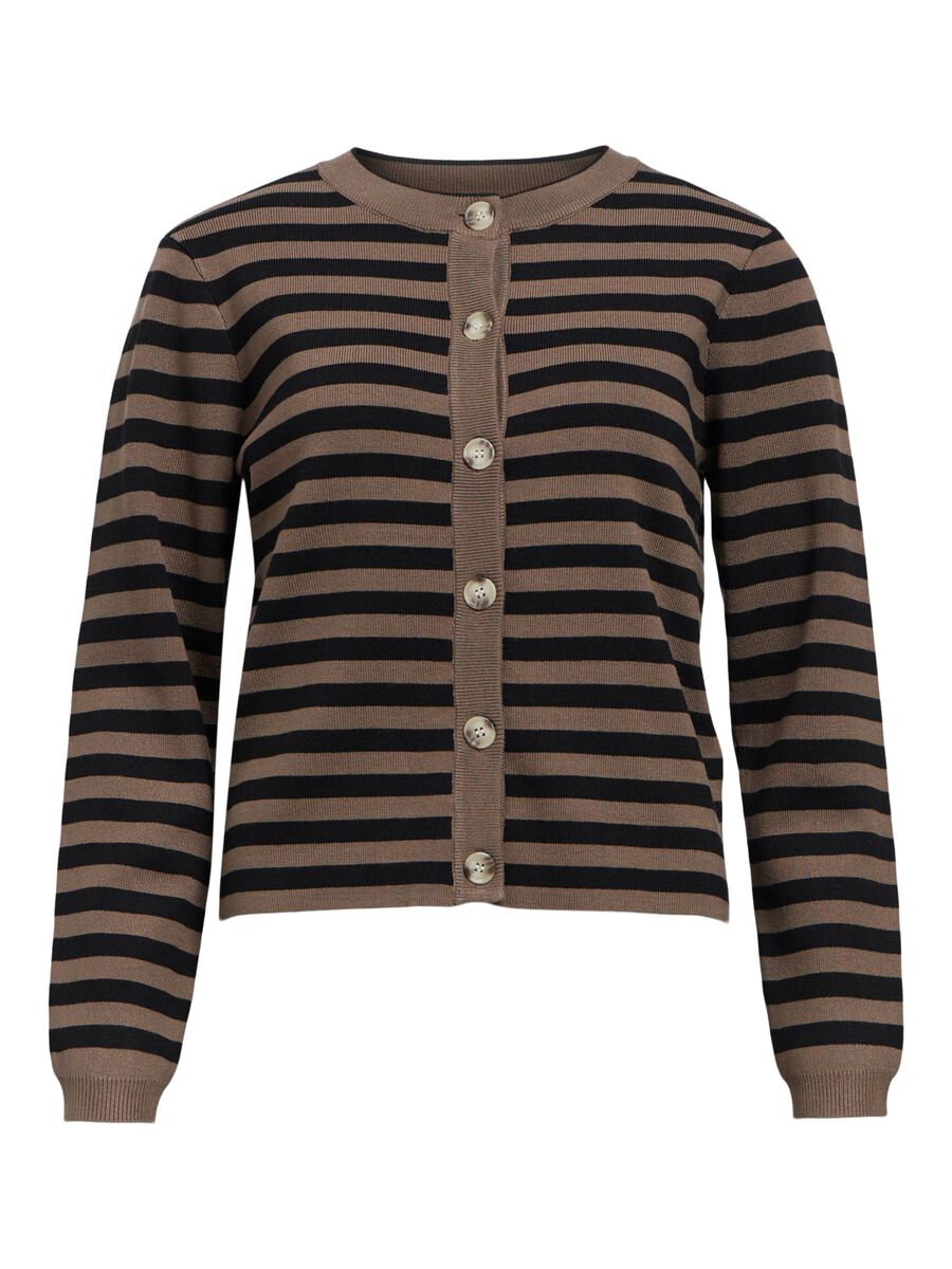 Carousel image - OBJESTER  KNITTED CARDIGAN, Morel | 1