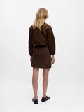 Product image thumbnail - SUEDE MINI SKIRT, Cocoa Brown | 3
