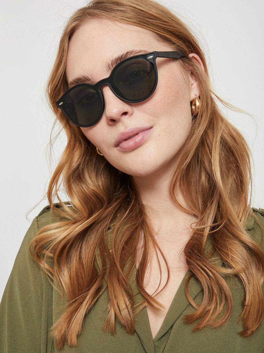 OBJECT ROUND SHAPE SUNGLASSES, Black, highres - 23032044_Black_003.jpg