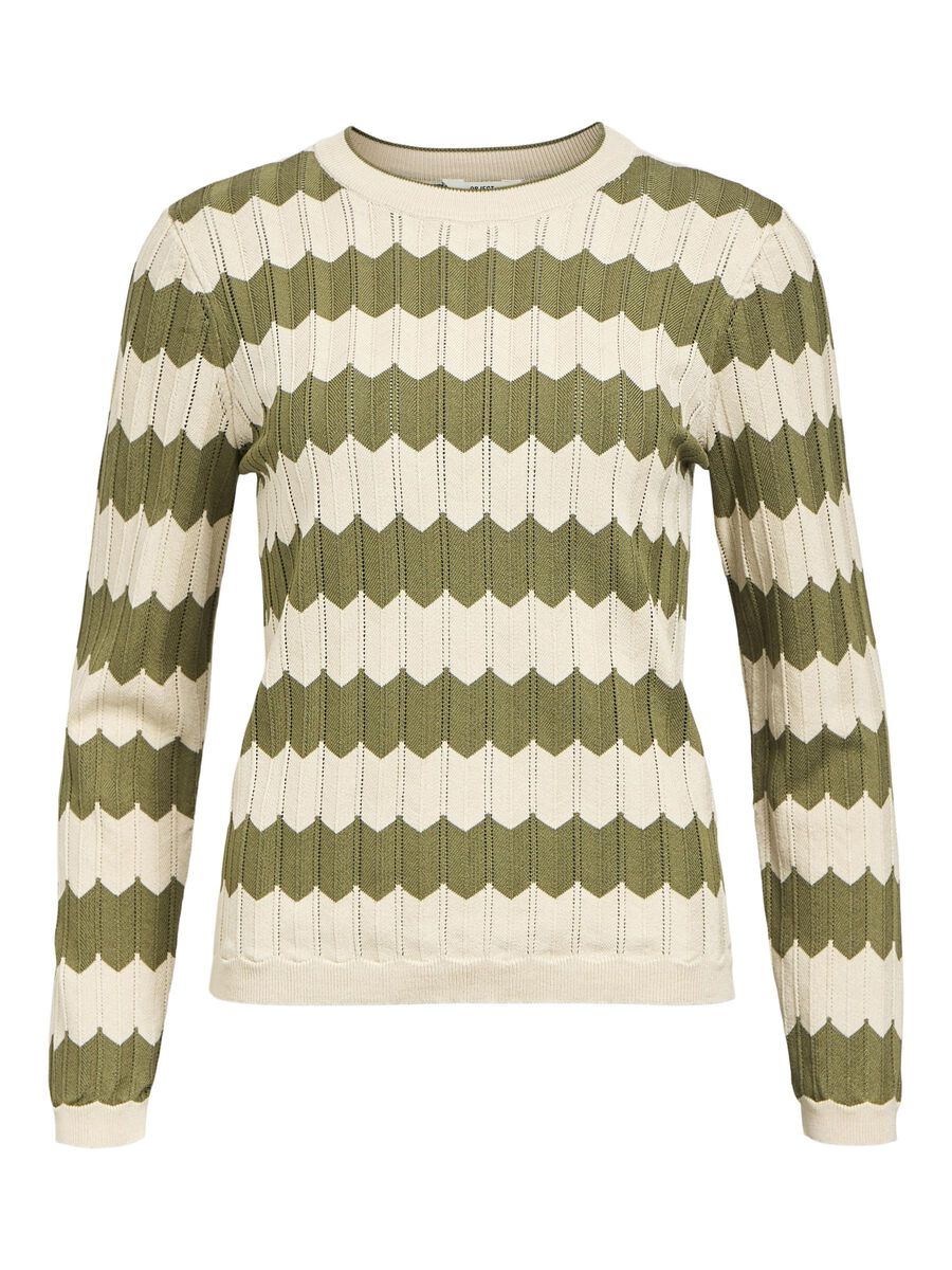 OBJECT STRIPED KNITTED PULLOVER, Sandshell, highres - 23045708_Sandshell_1165994_001.jpg